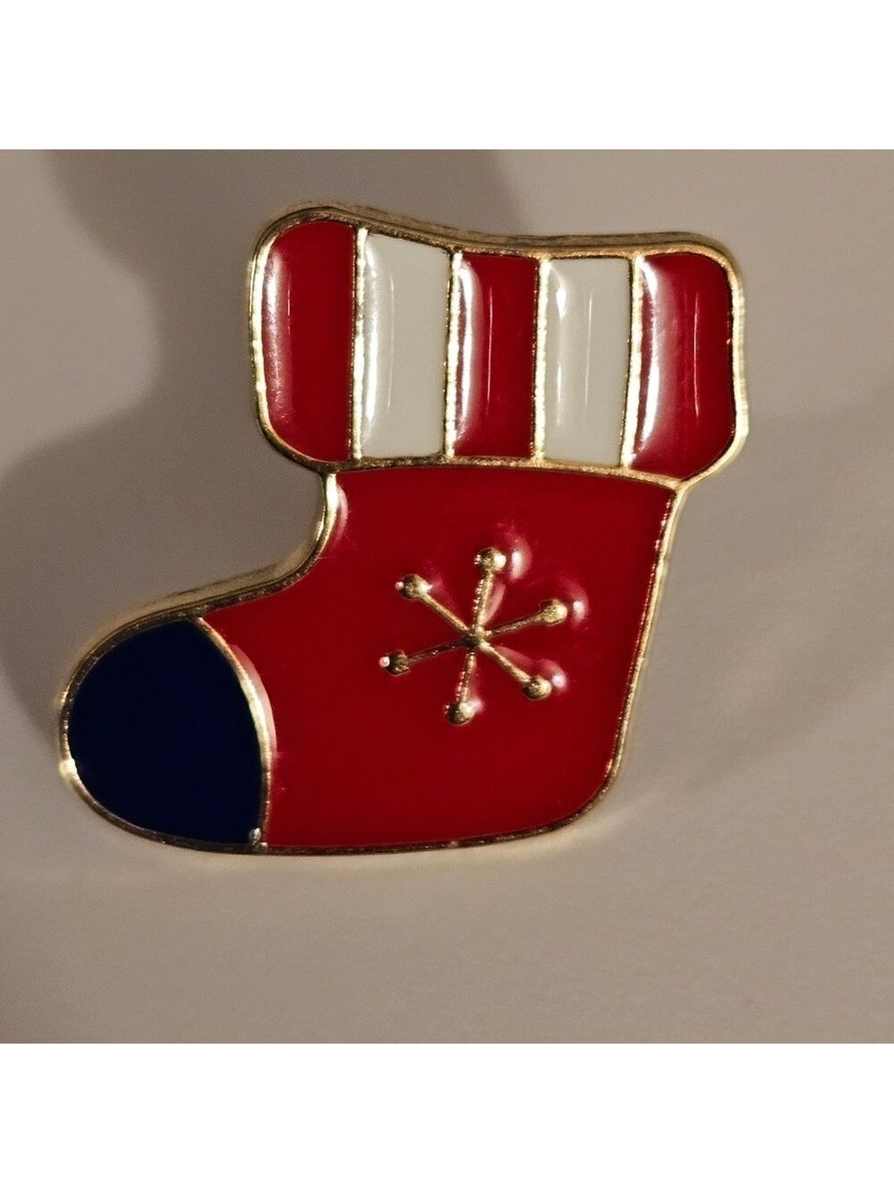 Handmade Enamel Pin Patriotic Brooch Red Blue white 1" Holiday jewelry - Picture 9 of 17
